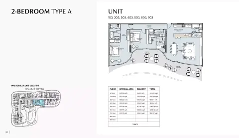 Henge Residences: Floor plan Type A, 1,952 sq ft