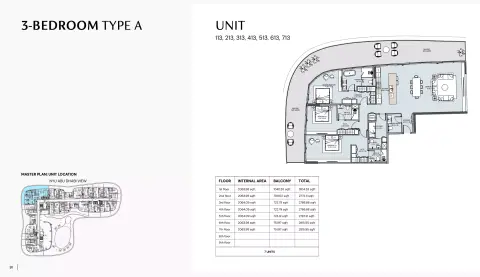 Henge Residences: Floor plan Type A, 2,773 sq ft