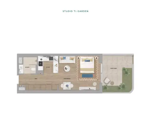 The Beach House Fahid: Планировка Type T1 Garden