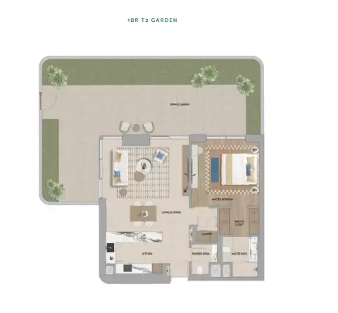The Beach House Fahid: Планировка Type T2 Garden