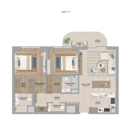 The Beach House Fahid: Планировка Type T1