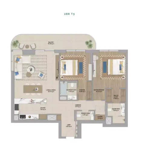The Beach House Fahid: Планировка Type T3