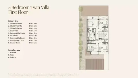 Nawayef Village: Floor plan Type A, 3,670 sq ft