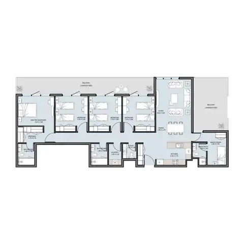The District: Floor plan Type A, 1,763 sq ft