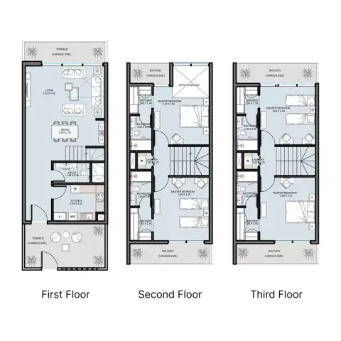 The District: Floor plan Type A, 2,524 sq ft