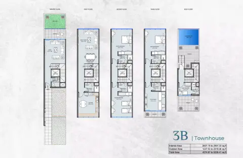 Reportage Village Khalifa City: Type A, 5,226 sq ft 户型图
