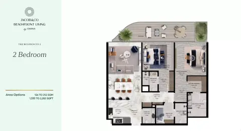 Jacob & Co. Beachfront Living: Планировка Type A