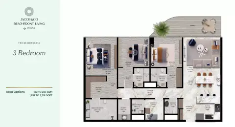 Jacob & Co. Beachfront Living: Планировка Type A