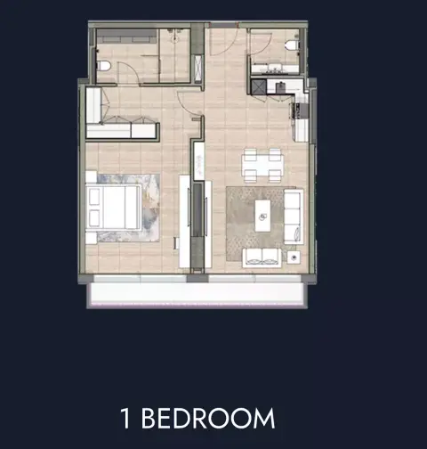 Luluat Marina Residences: Планировка Type 1