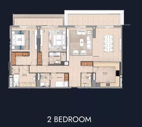 Luluat Marina Residences: Планировка Type 1