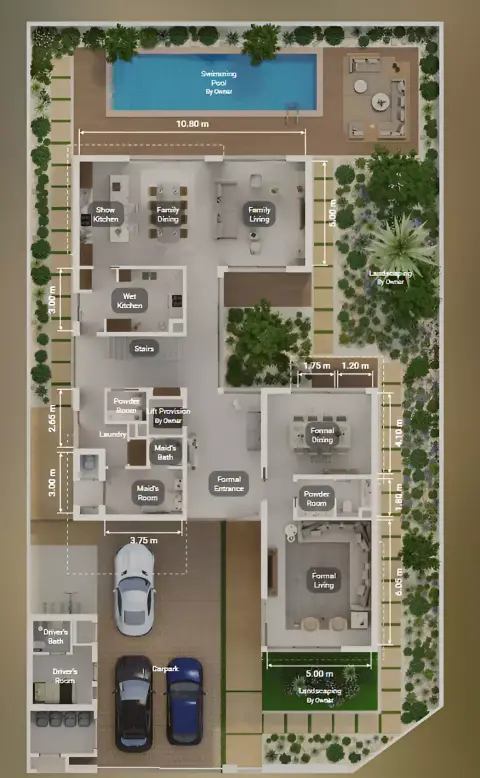 Ethir: Plattegrond Type C, 5,015 sq ft