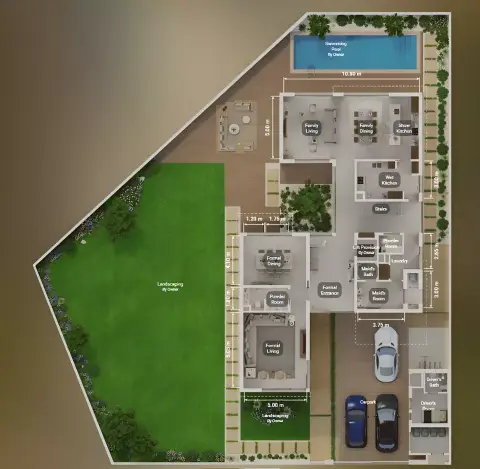 Ethir: Plattegrond Type B, 5,015 sq ft