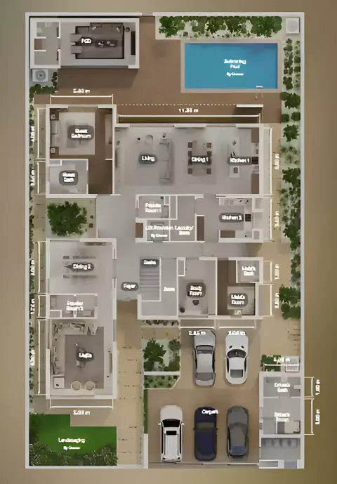 Al Sidr: Plattegrond Type A, 8,525 sq ft