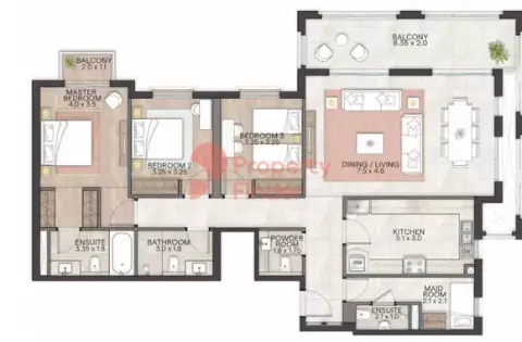 Granada: Floor plan Type A2, 1,807 sq ft