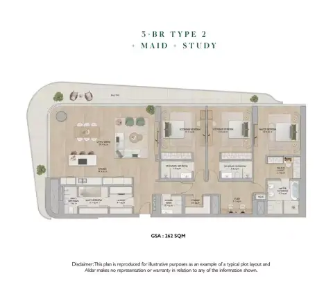 Mamsha Gardens B: Floor plan Type 1+Maid+Study, 2,820 sq ft