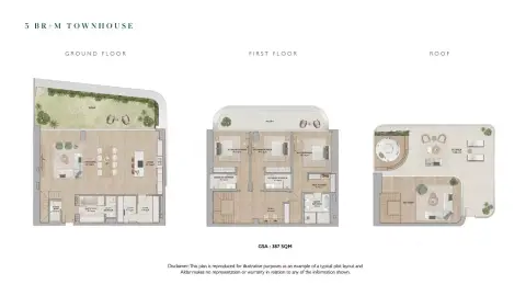 Mamsha Gardens B: Floor plan Type 1+Maid, 4,165 sq ft