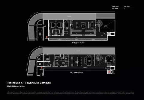 Brabus Island Chapter Two: Floor plan Type PH1, 6,296 sq ft