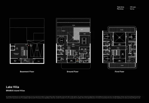 Brabus Island Chapter Two: Floor plan Lake Villa, 5,758 sq ft