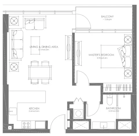 Saadiyat Grove: Floor plan Type 1