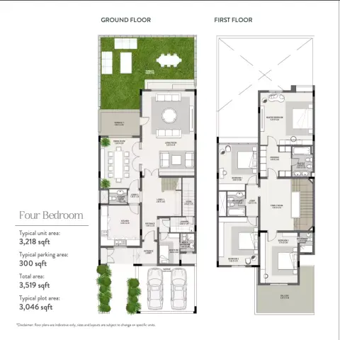 مانغروف فيلدج من العين القابضة: مخطط الطابق Type A, 3,519 sq ft