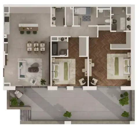 Sama Yas: Floor plan Type B, 2,332 sq ft