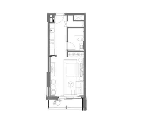 The Grove - Heart: Plan Type A, 502 sq ft