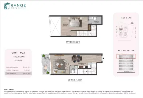 The Beach House: Floor plan Unit 902, 955 sq ft