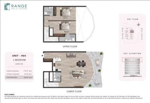 The Beach House: Floor plan Unit 905, 1,998 sq ft