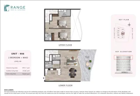 The Beach House: Floor plan Unit 906, 1,904 sq ft