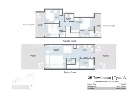 The Gate Masdar City: Floor plan Type A, 2,024 sq ft