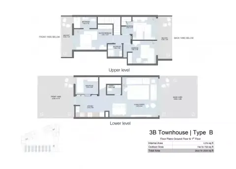 The Gate Masdar City: Floor plan Type B, 2,034 sq ft