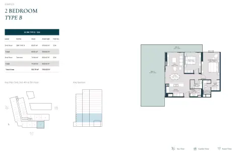 Opula Residence: Floor plan Type B, 1,763 sq ft