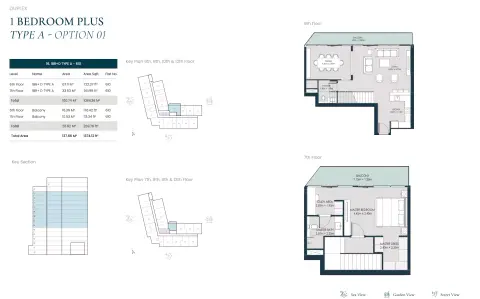 Opula Residence: Floor plan Type A - Option 01, 1,374 sq ft
