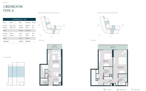 Opula Residence: Floor plan Type A, 1,236 sq ft