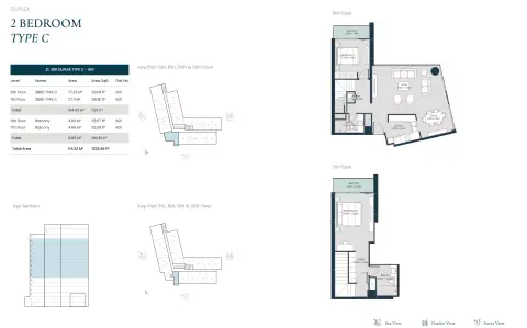 Opula Residence: Floor plan Type C, 1,229 sq ft
