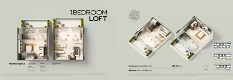 Juman 2: Floor plan Type 1 Loft, 1,550 sq ft