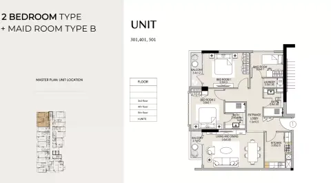 Reeman Residences: Floor plan Type B-Maid