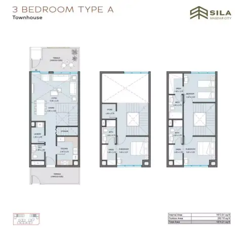 Sila: Floor plan Type A, 1,874 sq ft