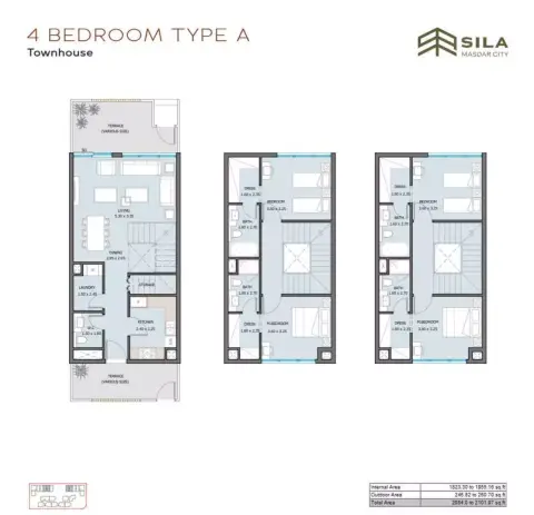 Sila: Floor plan Type A, 2,084 sq ft