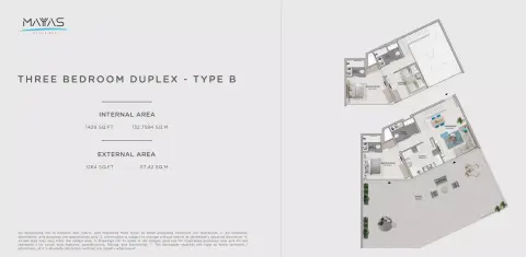 Mayyas at The Bay: Floor plan Type B, 1,499 sq ft