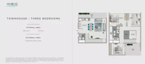 Mayyas at The Bay: Floor plan Type B, 1,468 sq ft