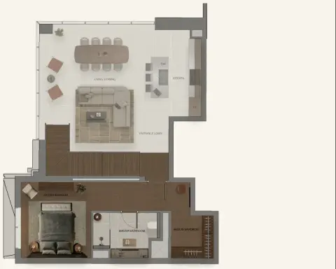 سي سعديات: مخطط الطابق Type 1-Loft