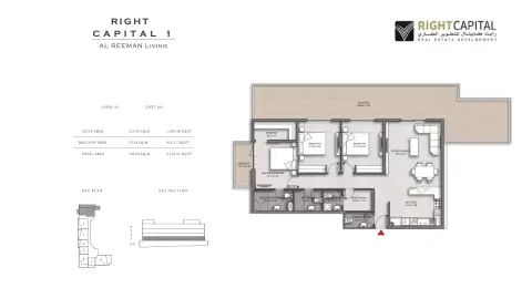 Right Capital 1: Floor plan Type 101, 2,116 sq ft
