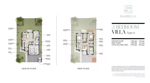 Bloom Living Marbella: Floor plan Type A, 2,734 sq ft