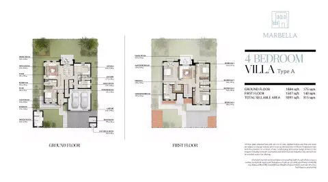 Bloom Living Marbella: Floor plan Type A, 3,391 sq ft