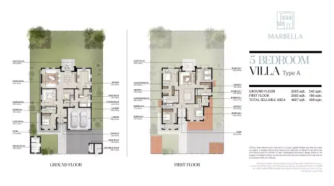 Bloom Living Marbella: Floor plan Type A, 4,607 sq ft