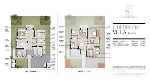 Bloom Living Marbella: Floor plan Type A, 5,500 sq ft