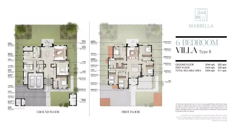 Bloom Living Marbella: Floor plan Type B, 5,500 sq ft