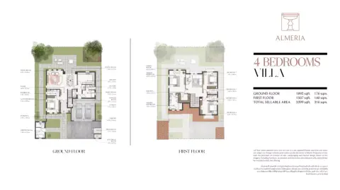 Almeria: फ़्लोर प्लान Type A, 3,399 sq ft