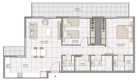 The Icon Tower: Floor plan Type 2